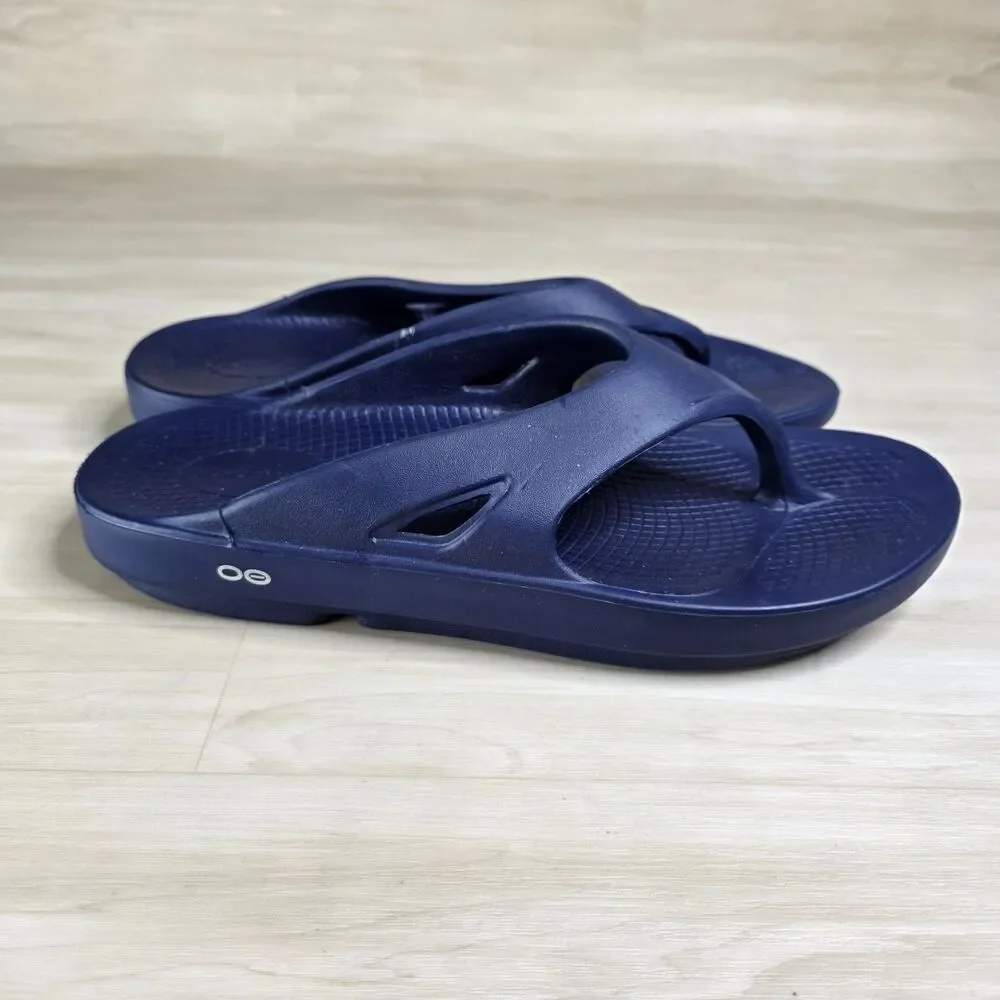 Oofos Ooriginal Blue Men’s Size 14 Recovery‎ Thong Flip Flop Sandals Comfort